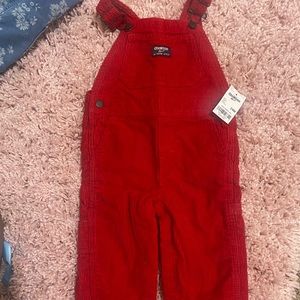 RED OSHKOSH CORDUROY OVERALLS